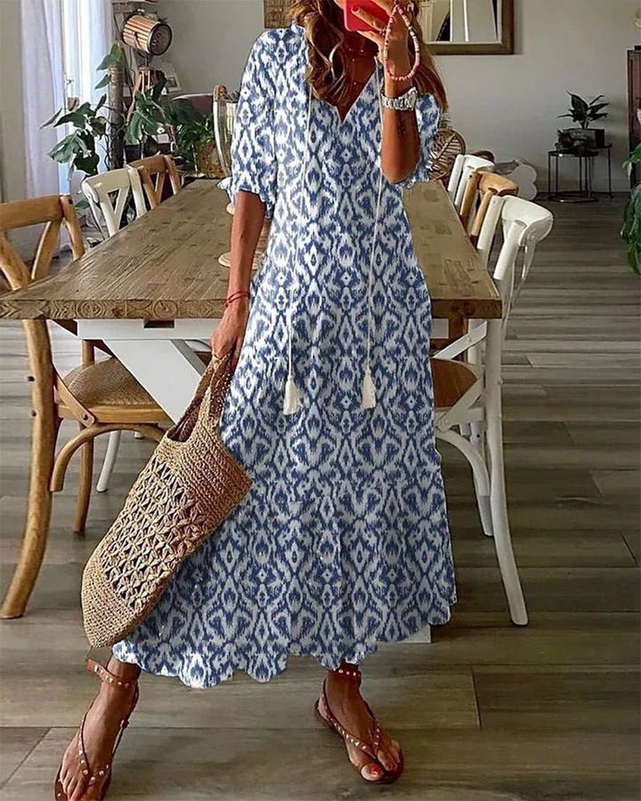 Adriana | Flowing Bohemian Maxi Dress