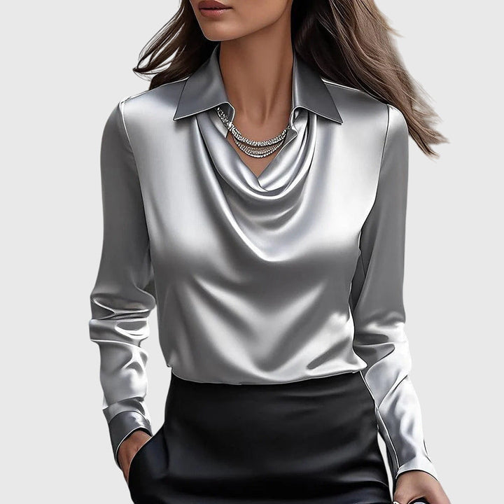 Brooklyn - Draped Neck Blouse