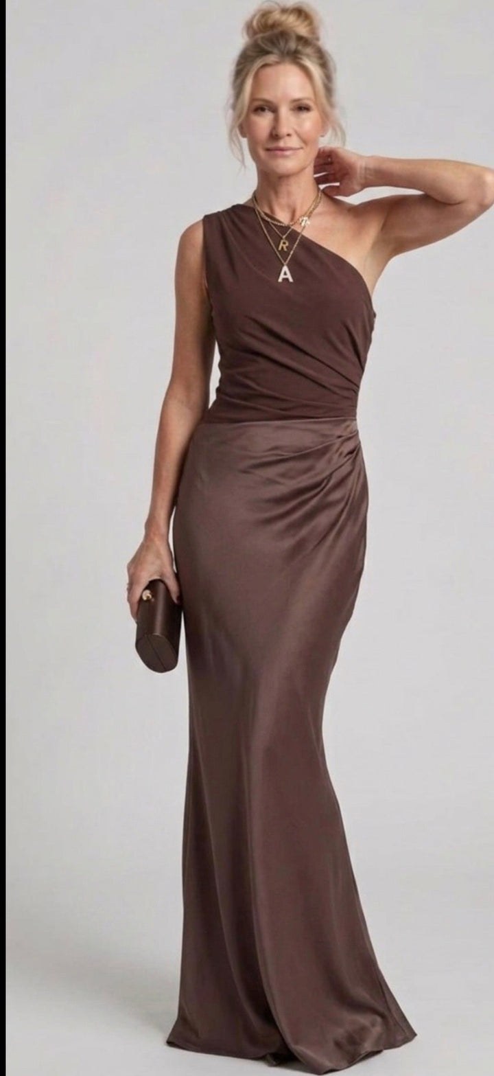 Anneliese | One-Shoulder Column Maxi Dress