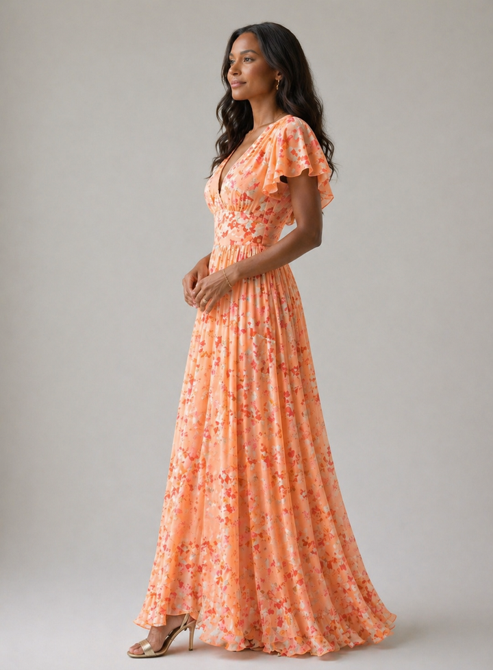 Amara | Flowing Floral Maxi Dress