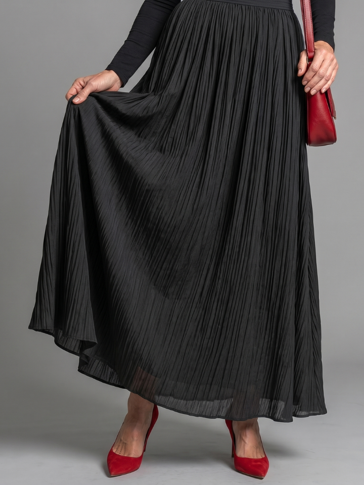 Edith | Flowing Turtleneck Midi Dress