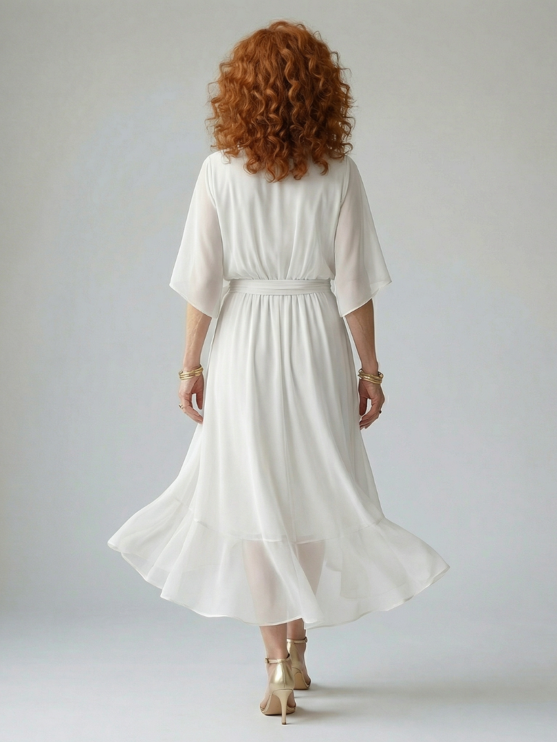 Wilhelmina | Flowing Wrap Midi Dress