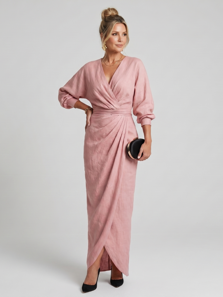 Beverly | Draped Wrap Midi Dress