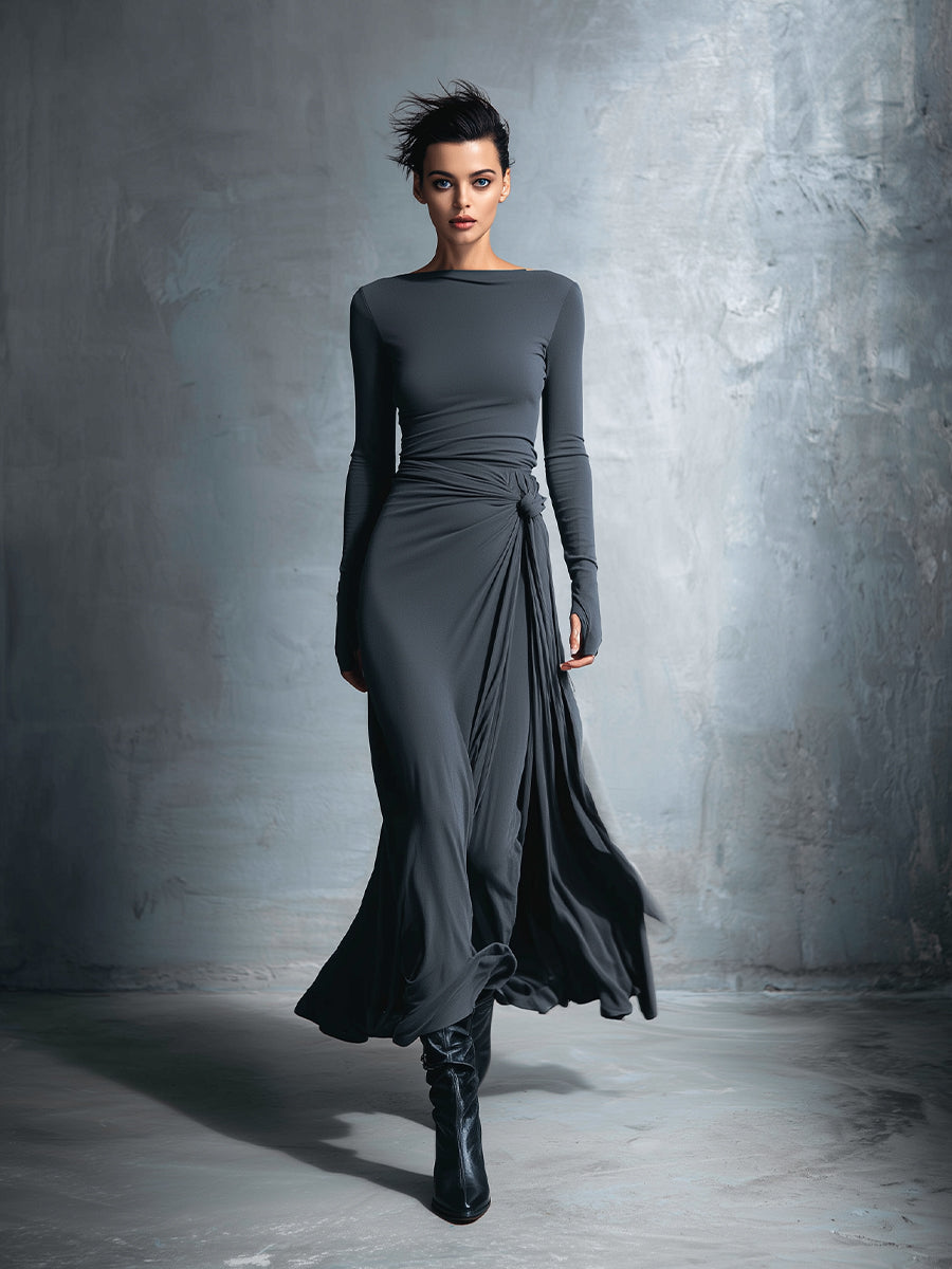 Naiara | Maxi Dress with Silk Knot