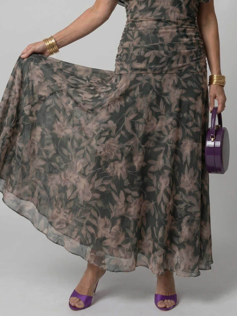 Cassia | Off-Shoulder Flowing Evening Dress