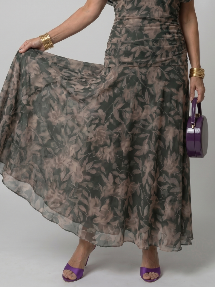Cassia | Off-Shoulder Flowing Evening Dress
