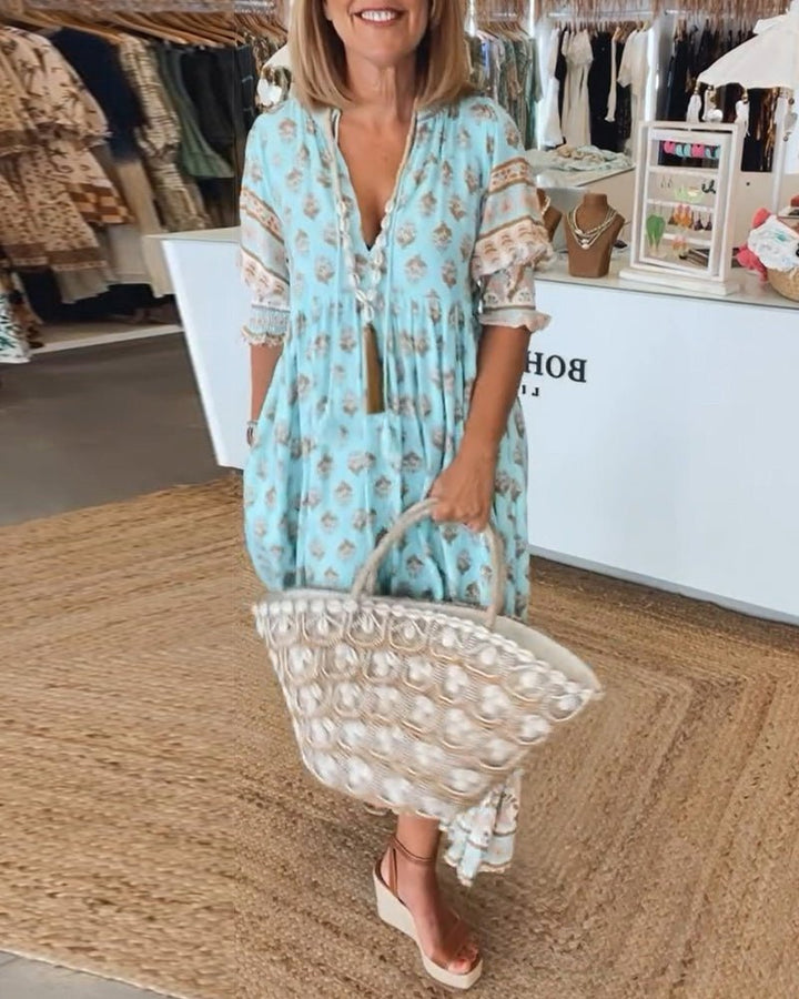 Bianca | Breezy Floral V-Neck Dress