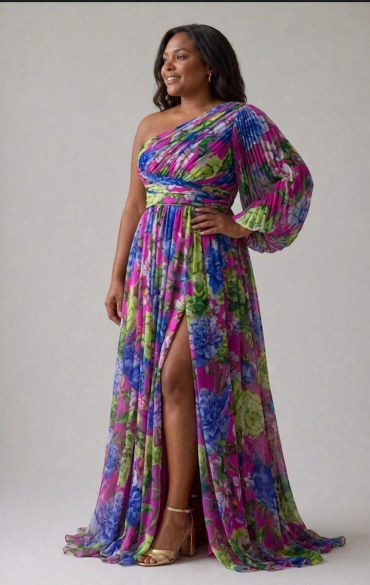 Selah | Floral One-Shoulder Maxi Dress
