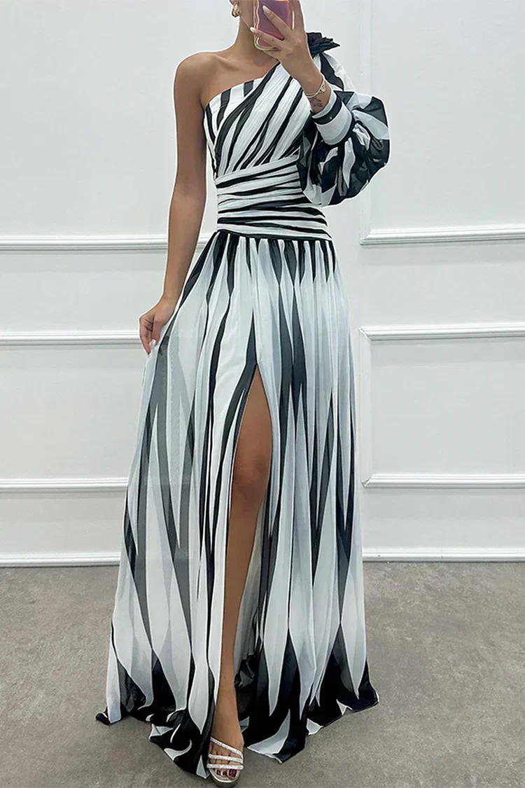Delphinia | Elegant One-Shoulder Maxi Dress