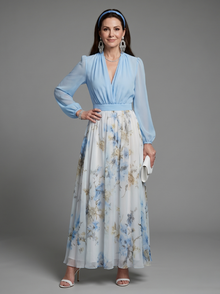 Adelaide | V-Neck Floral Maxi Dress