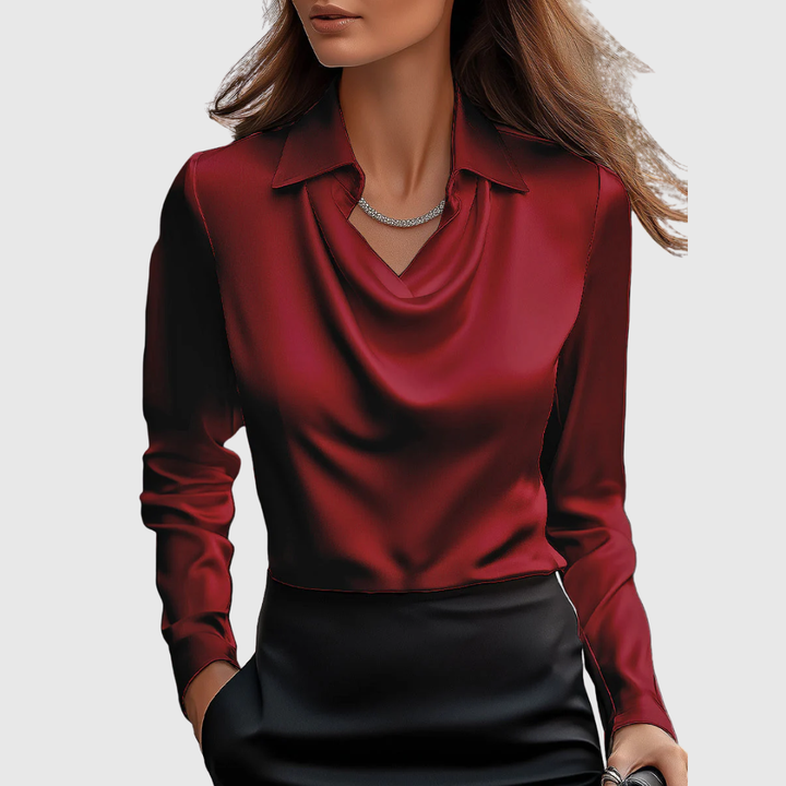 Brooklyn - Draped Neck Blouse