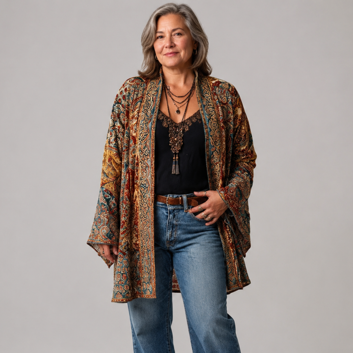 Darcy | Boho Embroidered Kimono Cardigan