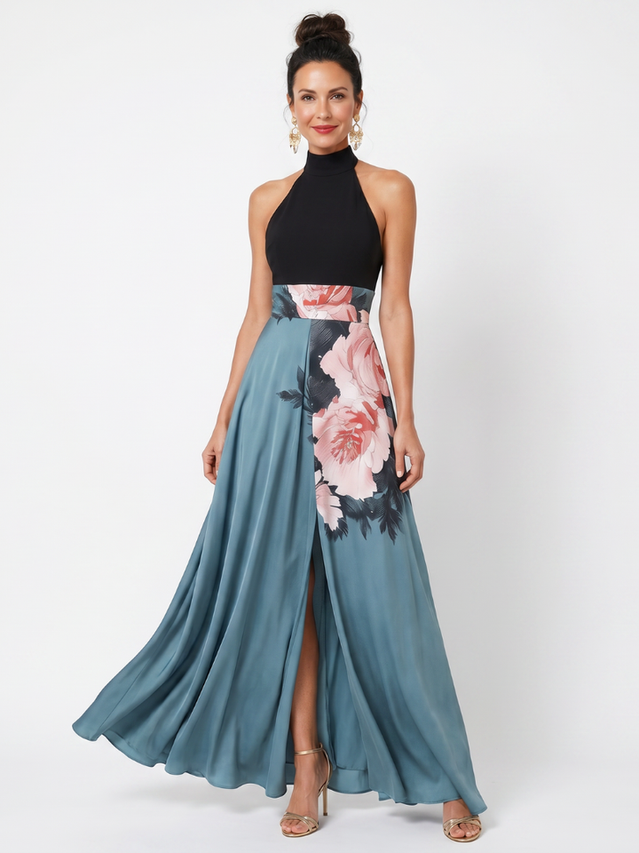 Noemi | Floral Halterneck Maxi Dress