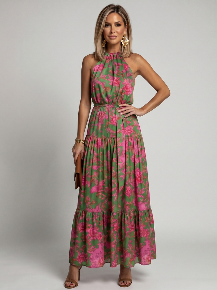 Arabella | Draped Halter Maxi Dress
