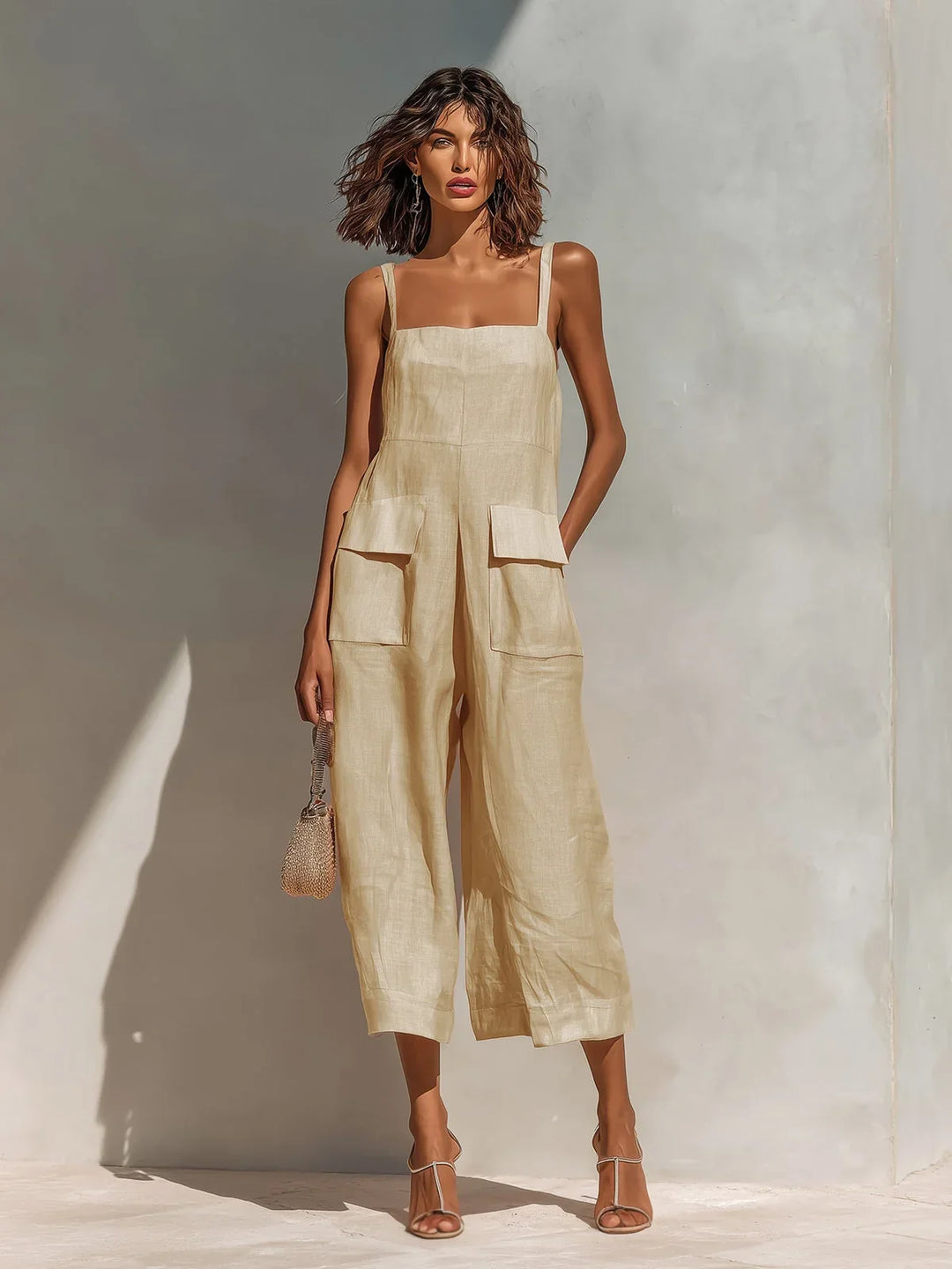 Mercedes Elegant Mono Linen and Cotton Blend
