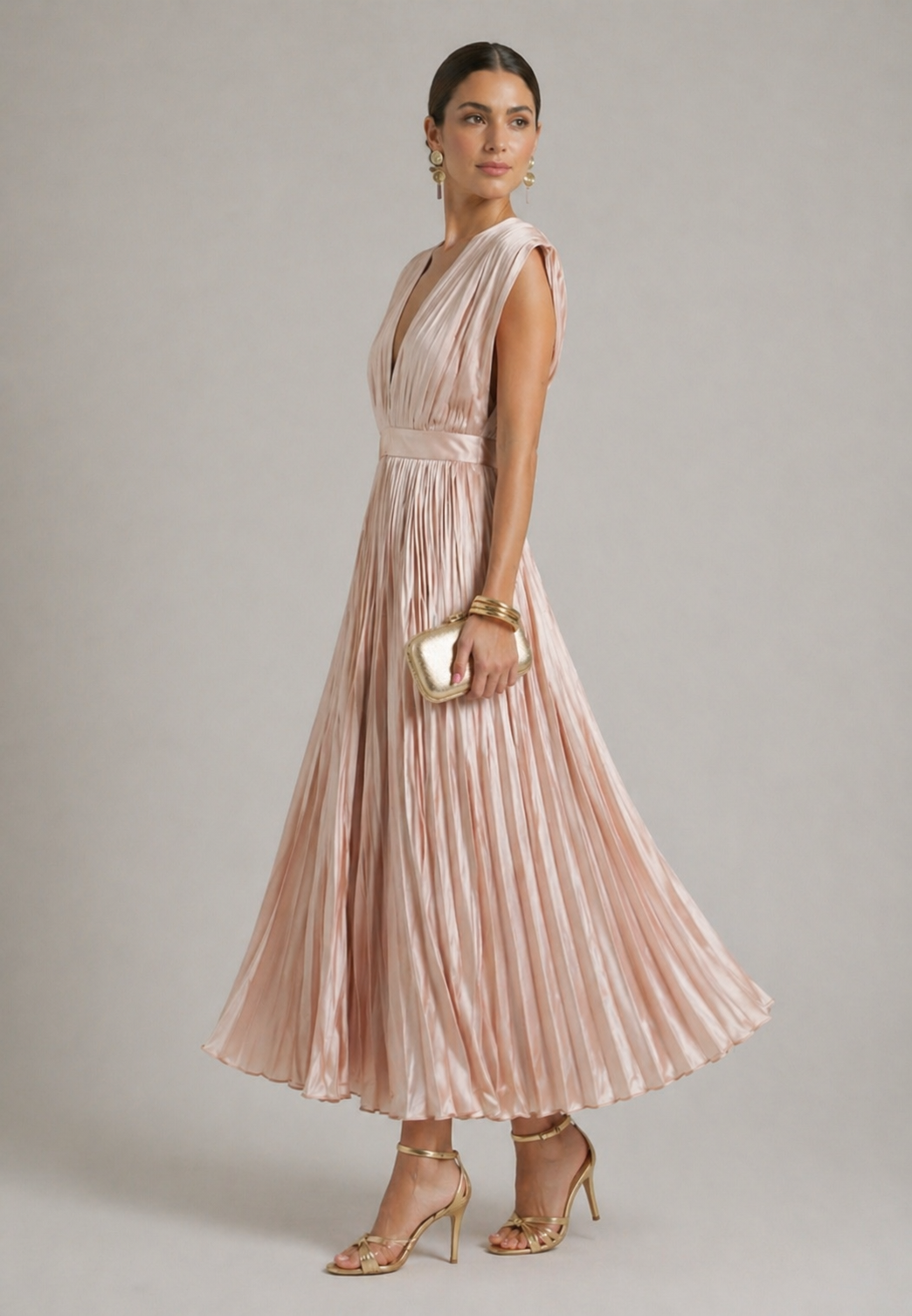 Annabelle | Timeless Pleated Midi Dress