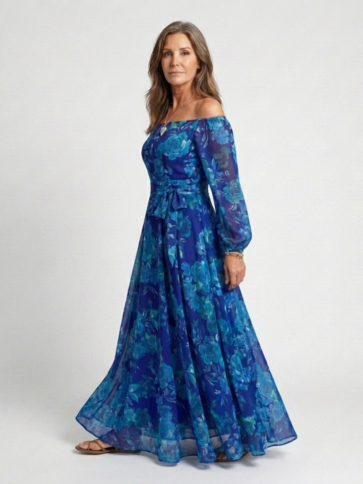 Pauline | Off-Shoulder Floral Maxi Dress