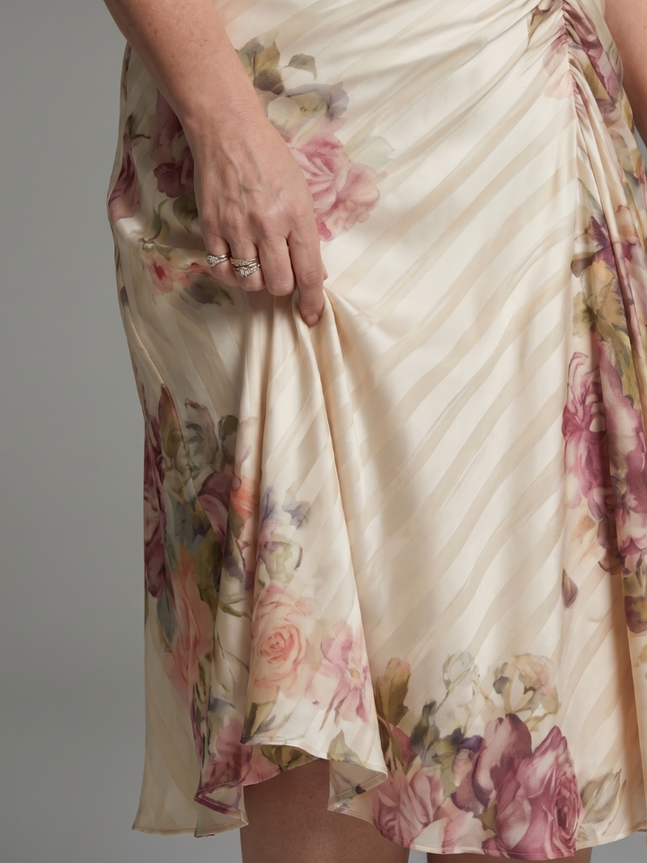Deirdre | Flutter Sleeve Floral Wrap Midi Dress