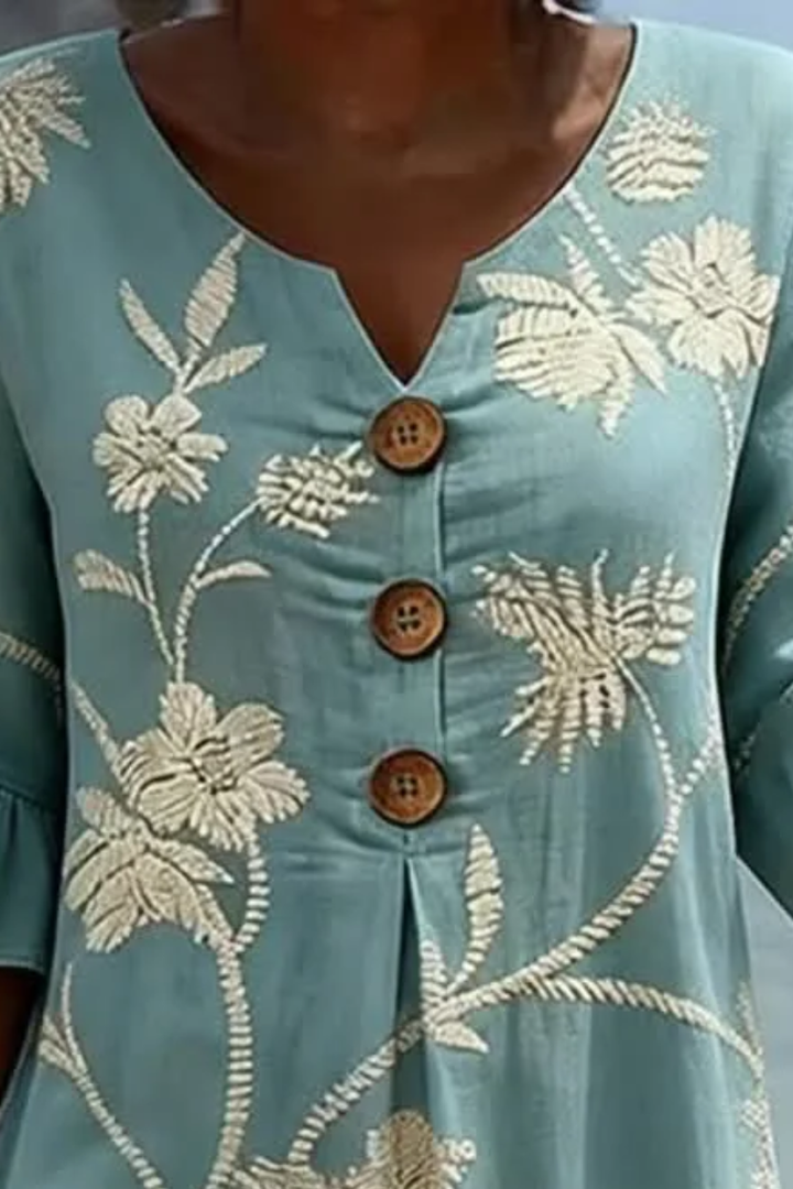 Nemi™ | Elegant Floral Midi Dress