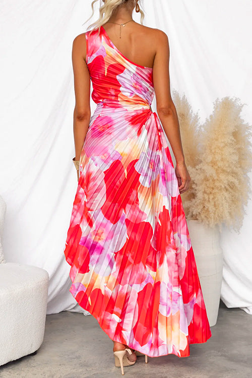 Valentina | Pleated One-Shoulder Maxi Dress