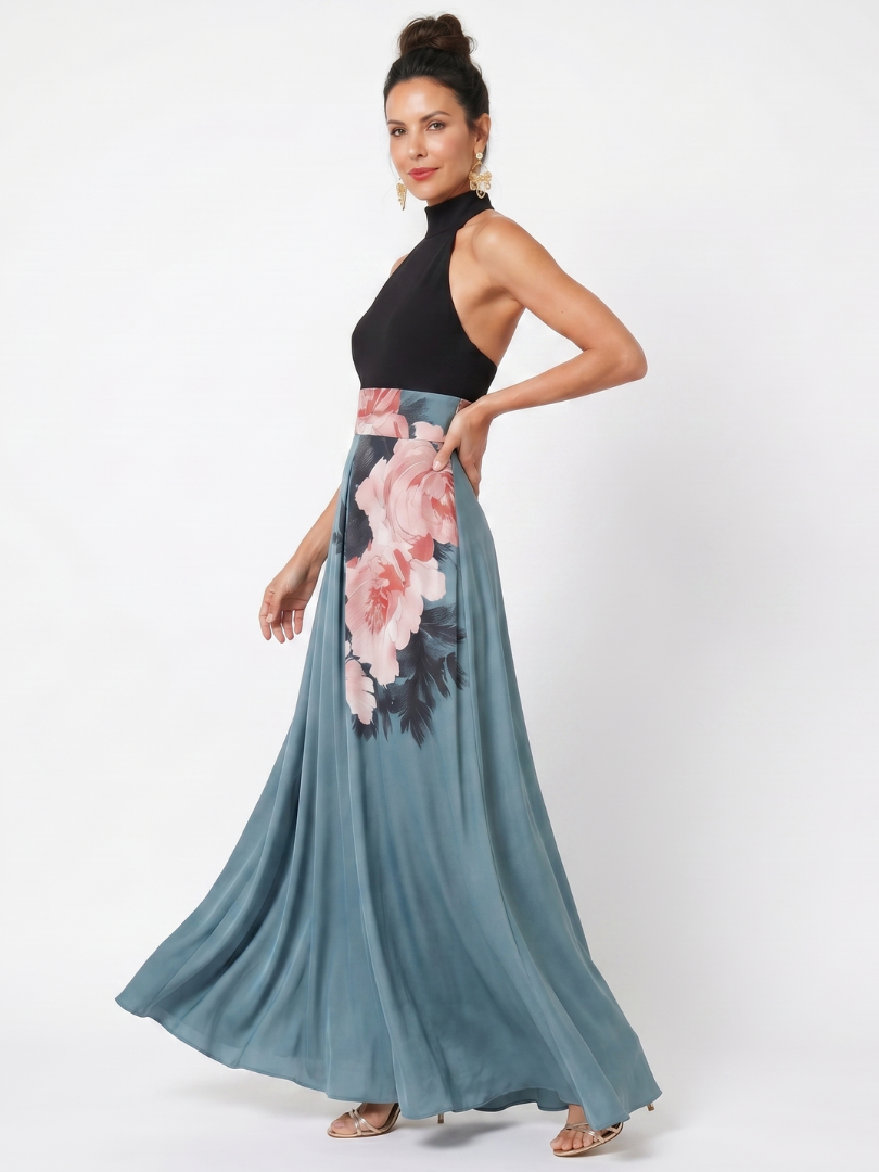 Noemi | Floral Halterneck Maxi Dress