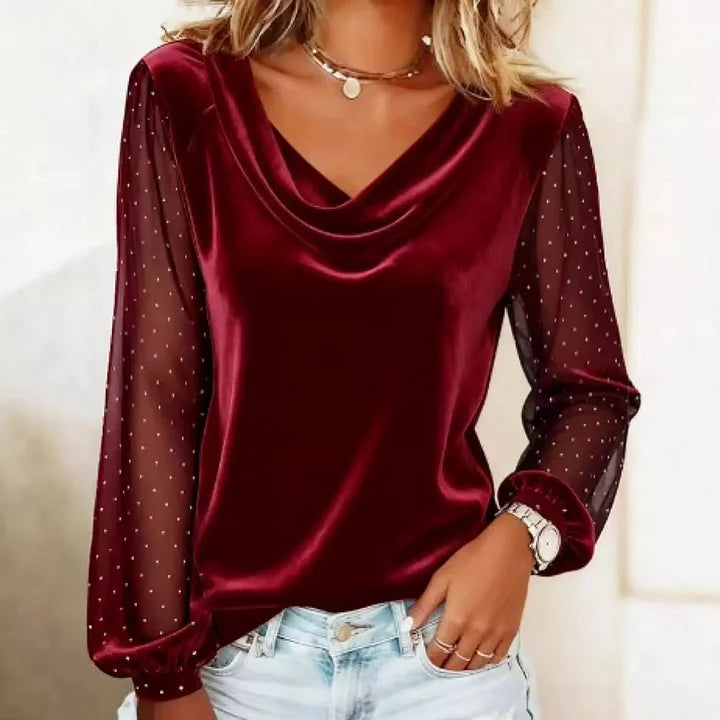 Mara - Elegant Drape Blouse