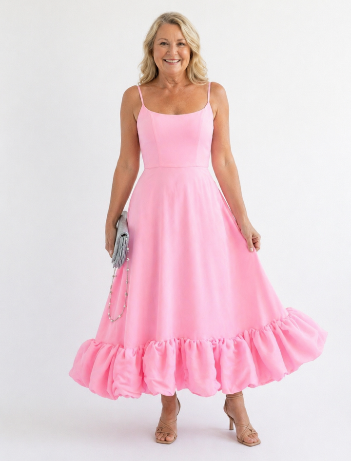 Annalise | Flowing Ruffle-Hem Gown