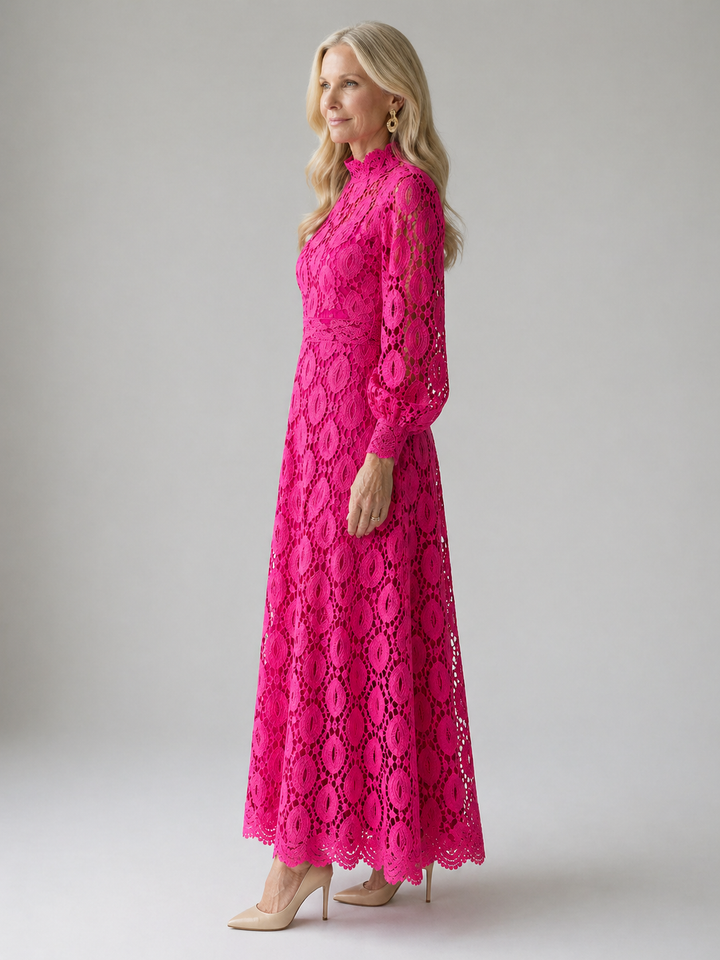Blythe | Scalloped Lace Midi Dress