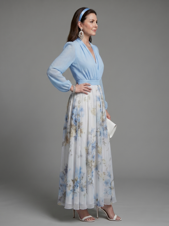 Adelaide | V-Neck Floral Maxi Dress