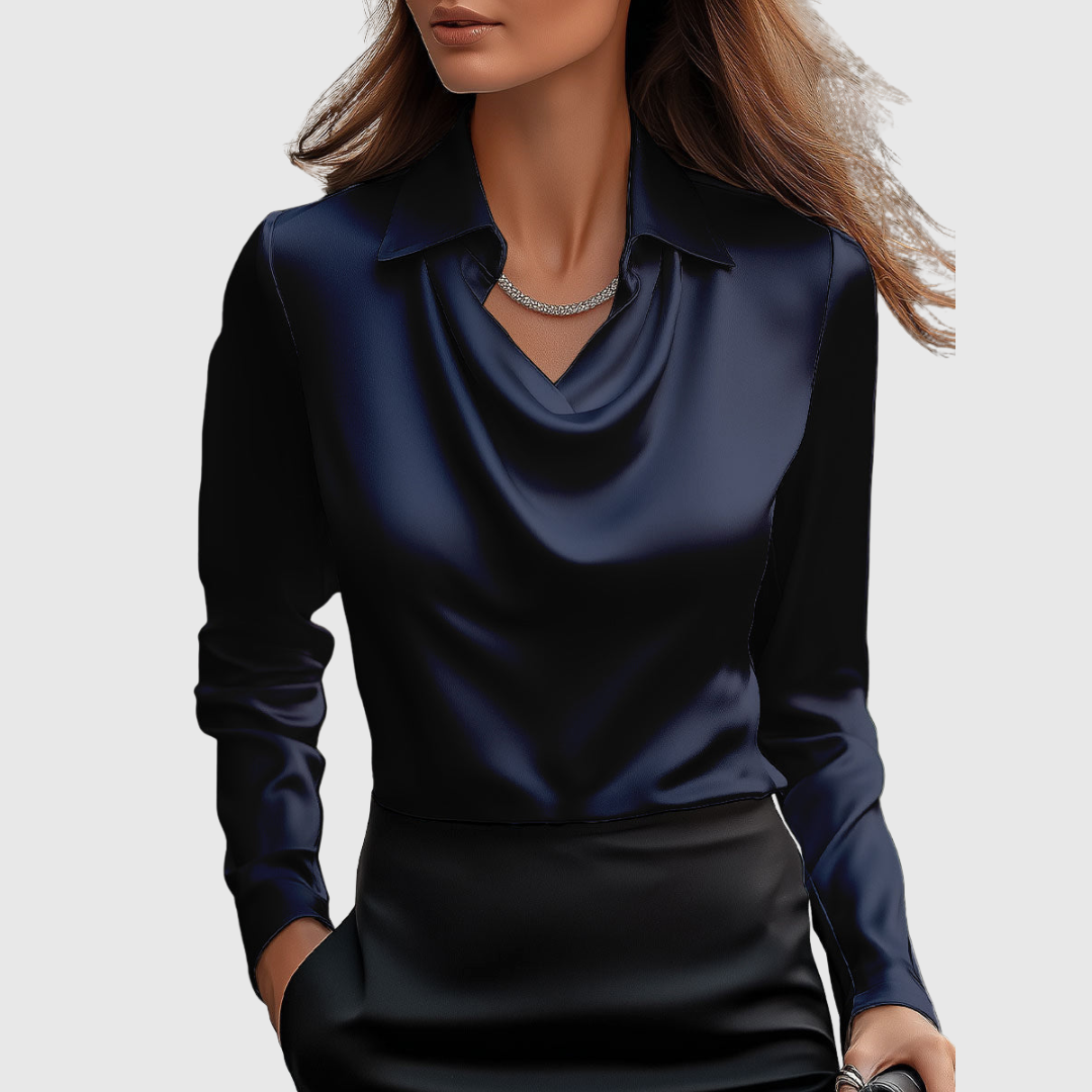 Brooklyn - Draped Neck Blouse