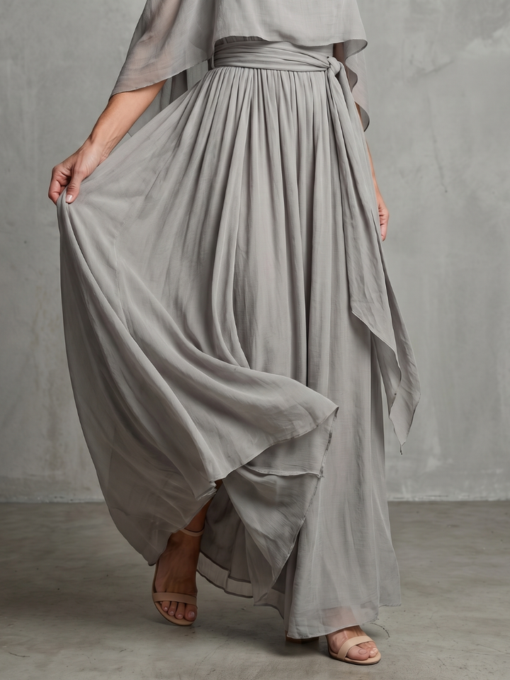 Aubrey | Flowing Cold-Shoulder Two-Piece Set