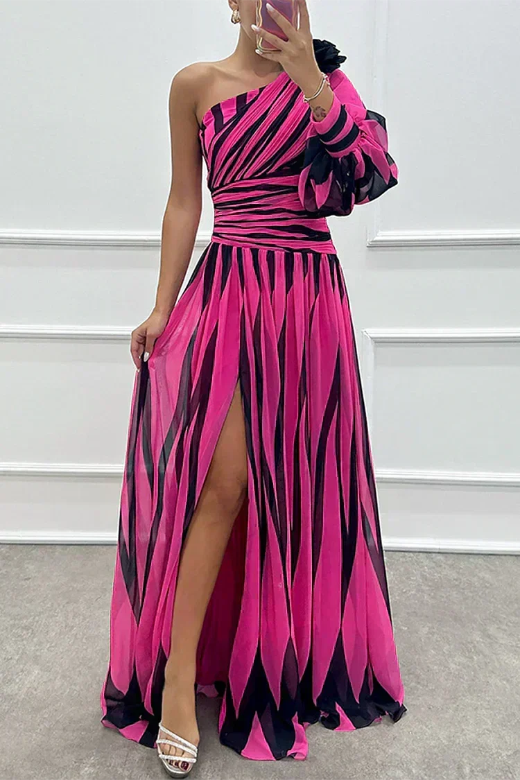 Delphinia | Elegant One-Shoulder Maxi Dress