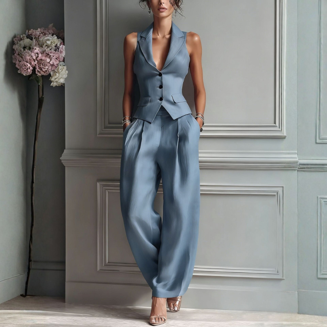 GEMMA | COMPLETE 2 PIECES WITH V-NECK