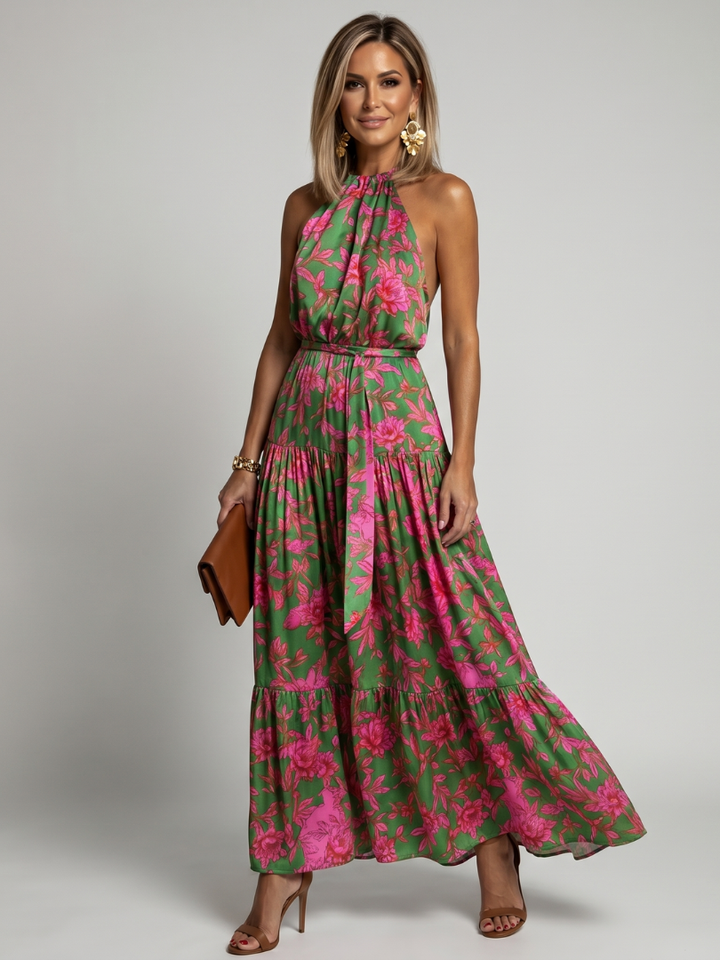 Arabella | Draped Halter Maxi Dress