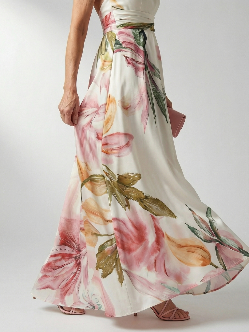 Camellia | Floral Halter Maxi Dress