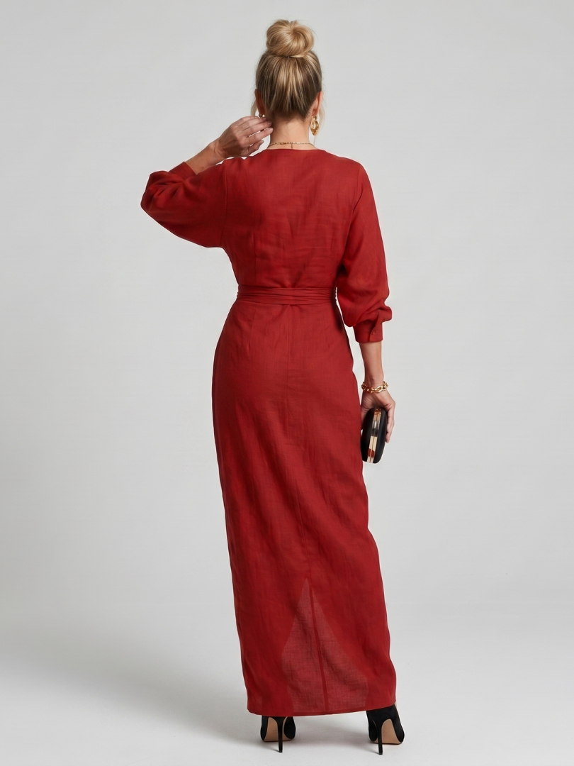 Beverly | Draped Wrap Midi Dress