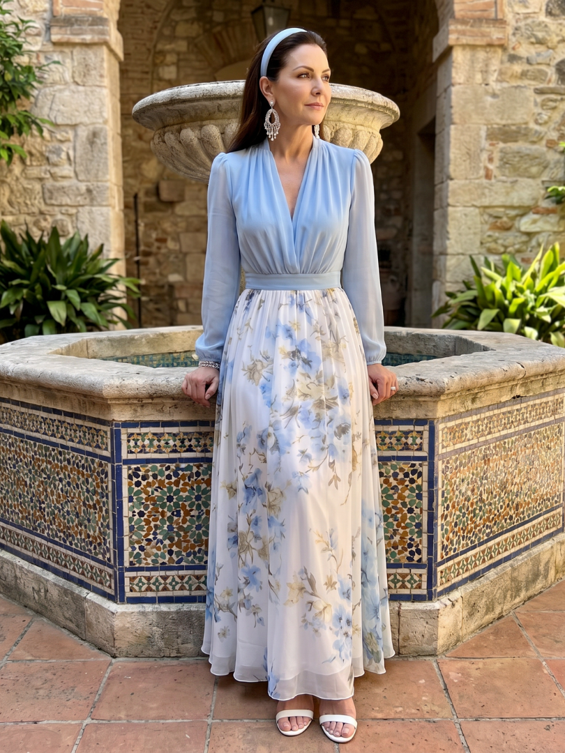Adelaide | V-Neck Floral Maxi Dress