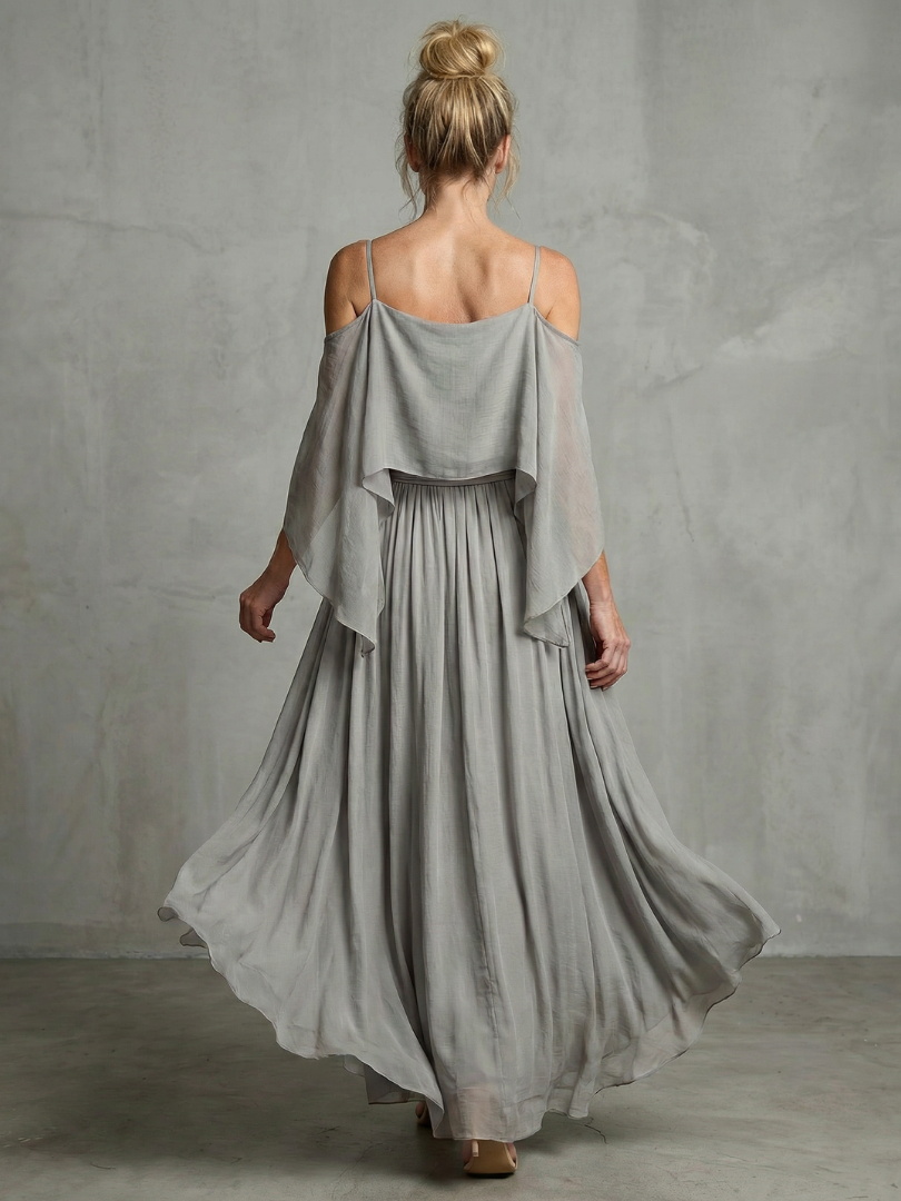 Aubrey | Flowing Cold-Shoulder Two-Piece Set