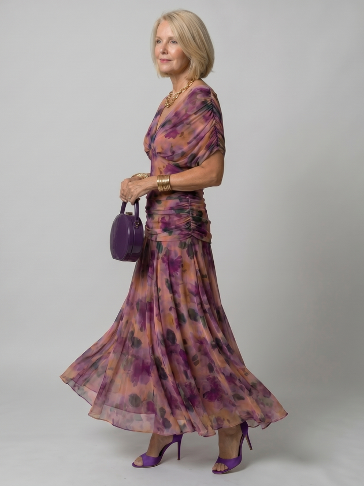 Cassia | Off-Shoulder Flowing Evening Dress