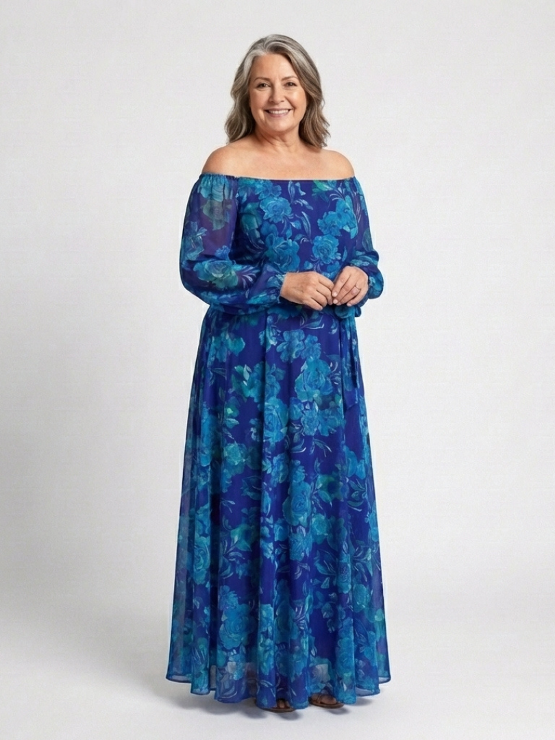 Pauline | Off-Shoulder Floral Maxi Dress