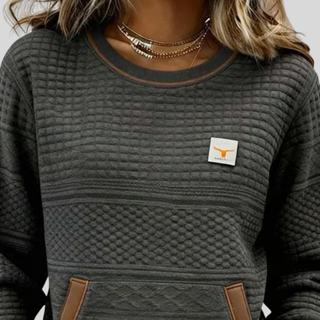 Noelle™ | Crew Neck Colorblock Sweatshirt