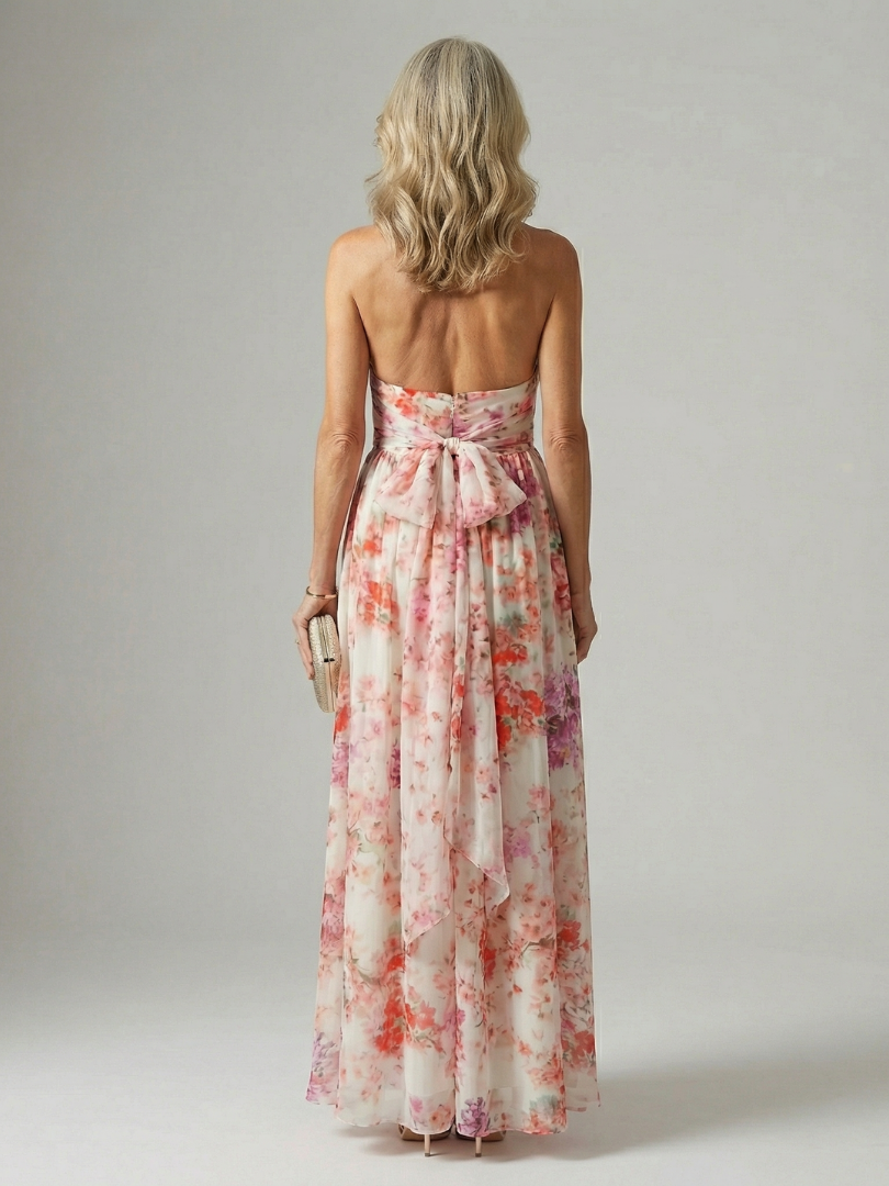 Caroline | Floral Halter Maxi Dress