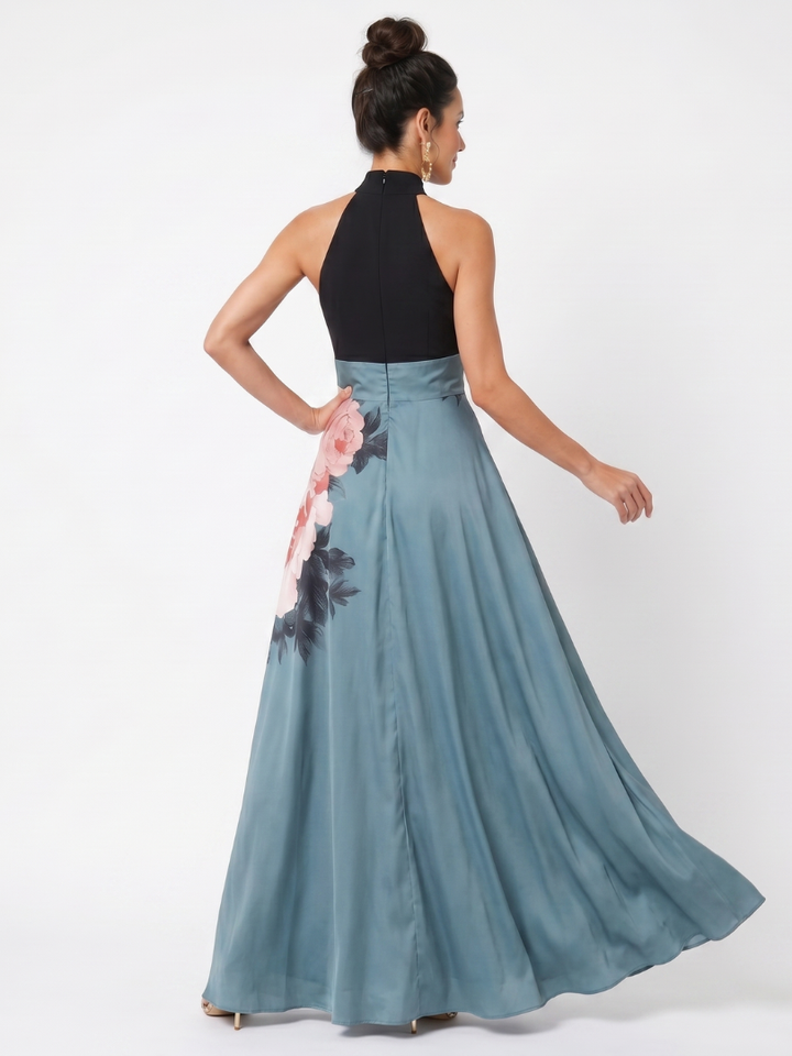 Noemi | Floral Halterneck Maxi Dress