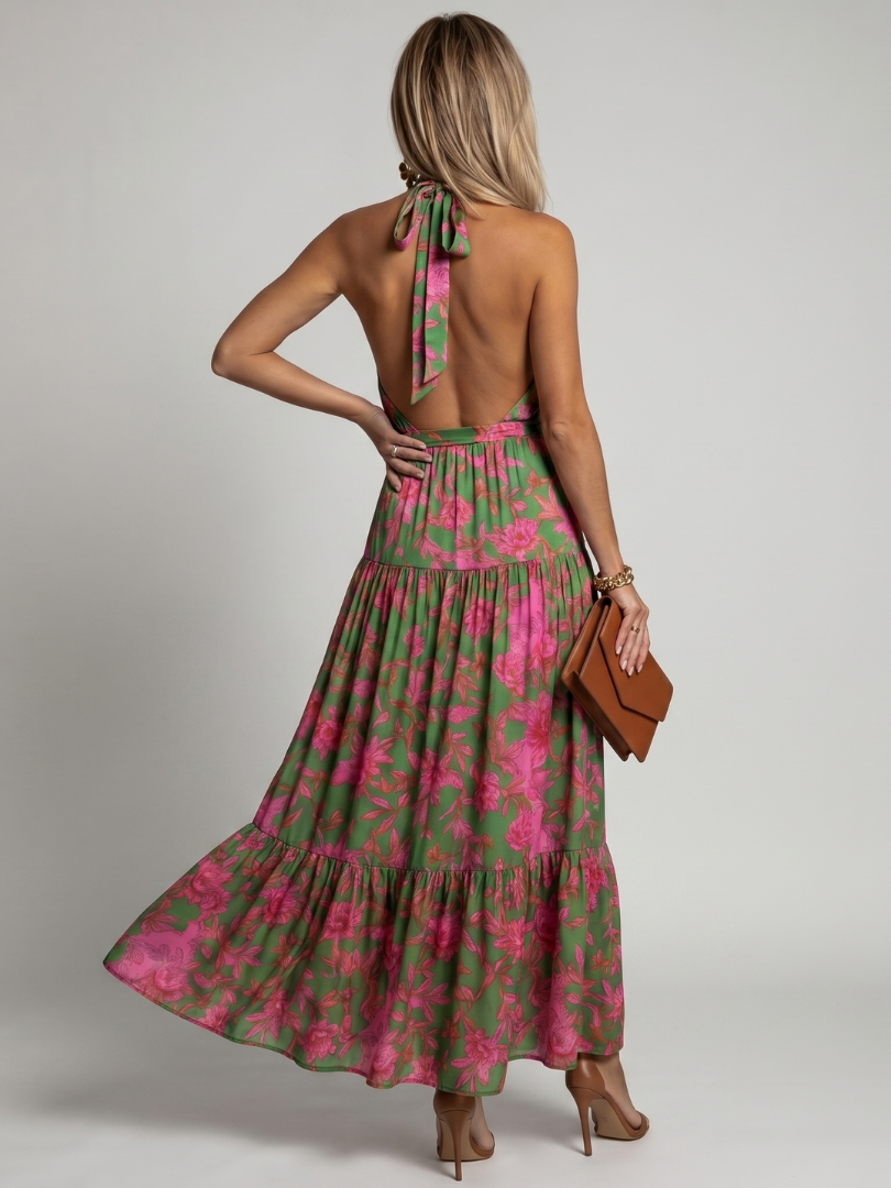Arabella | Draped Halter Maxi Dress