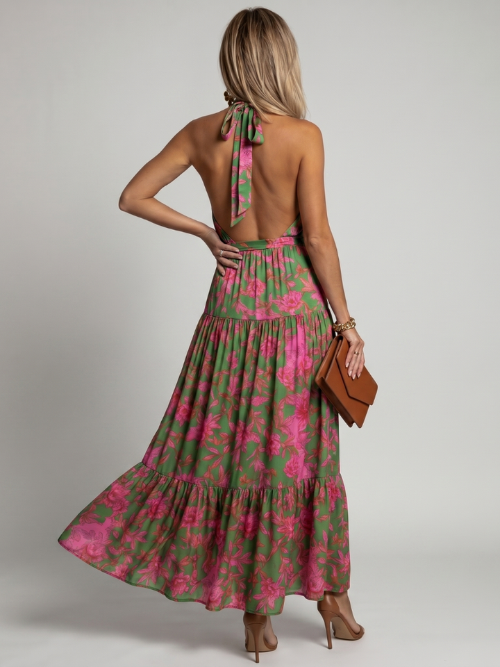 Arabella | Draped Halter Maxi Dress