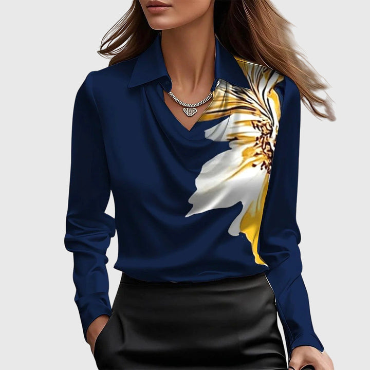 Brooklyn - Draped Neck Blouse