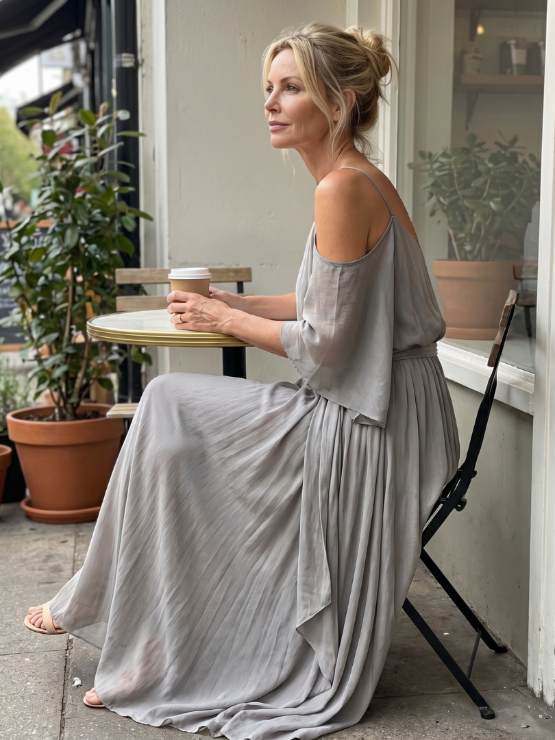 Aubrey | Flowing Cold-Shoulder Two-Piece Set