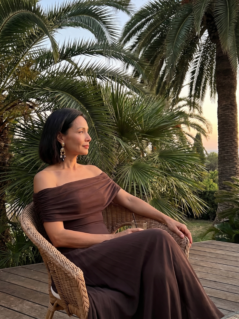 Brenna | Off-Shoulder Draped Evening Dress