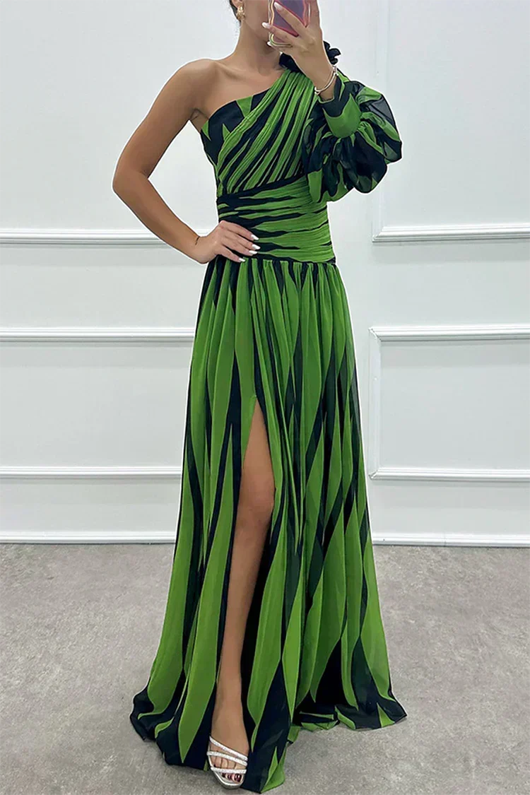 Delphinia | Elegant One-Shoulder Maxi Dress