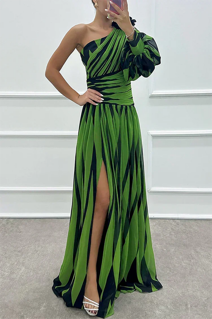 Delphinia | Elegant One-Shoulder Maxi Dress